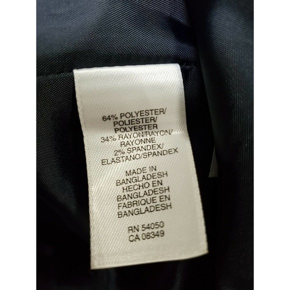 Jones Wear Women's Blue Lined Polyester Long Sleeve 3 Buttons Stretch Blazer 8P - Picture 9 of 11